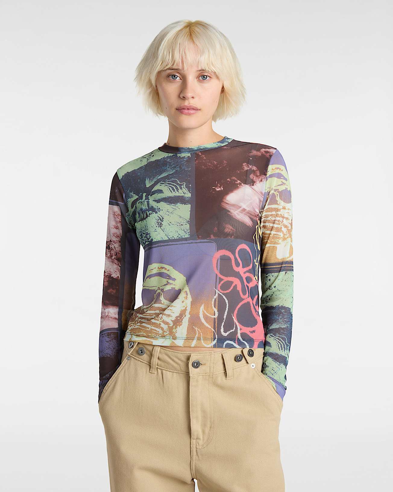 Ludlow Langarmshirt aus Netzstoff - 3