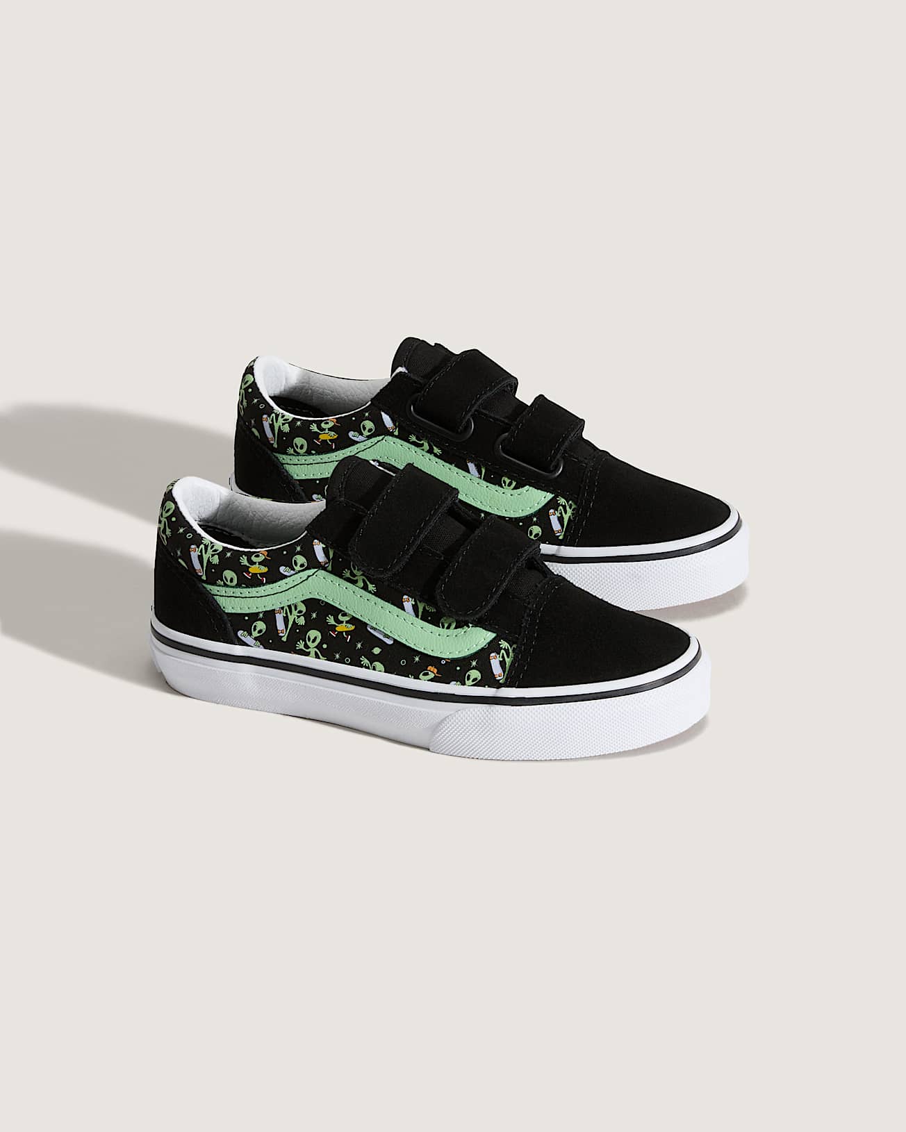 Zapatillas Old Skool V de nios 48 aos VANS NegroVerde ALT1