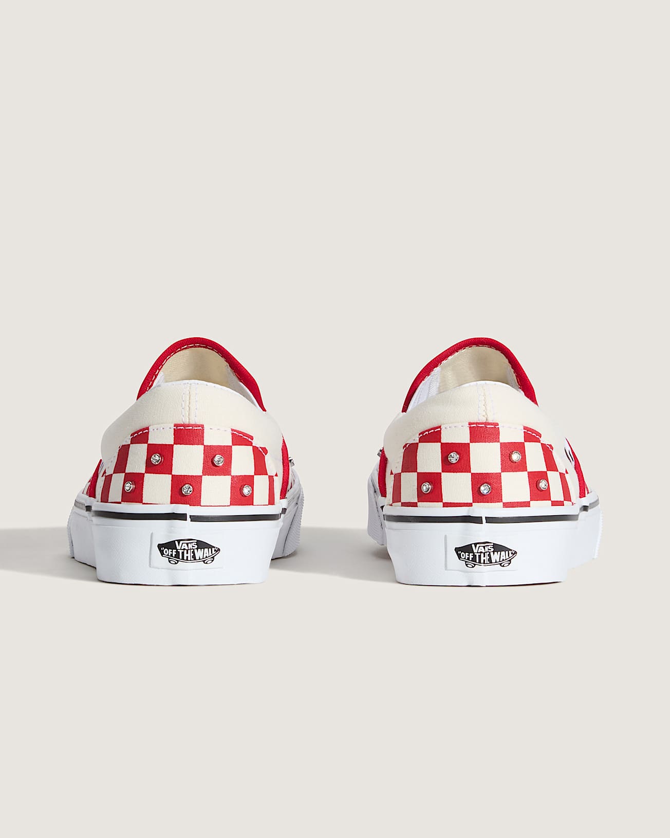 Zapatillas SlipOn Checkerboard con strass VANS Rojo ALT3
