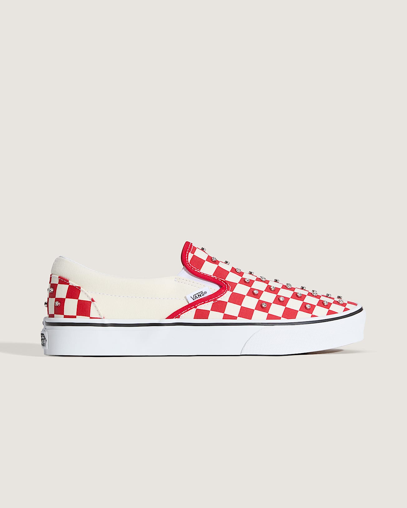 Zapatillas SlipOn Checkerboard con strass VANS Rojo ALT5