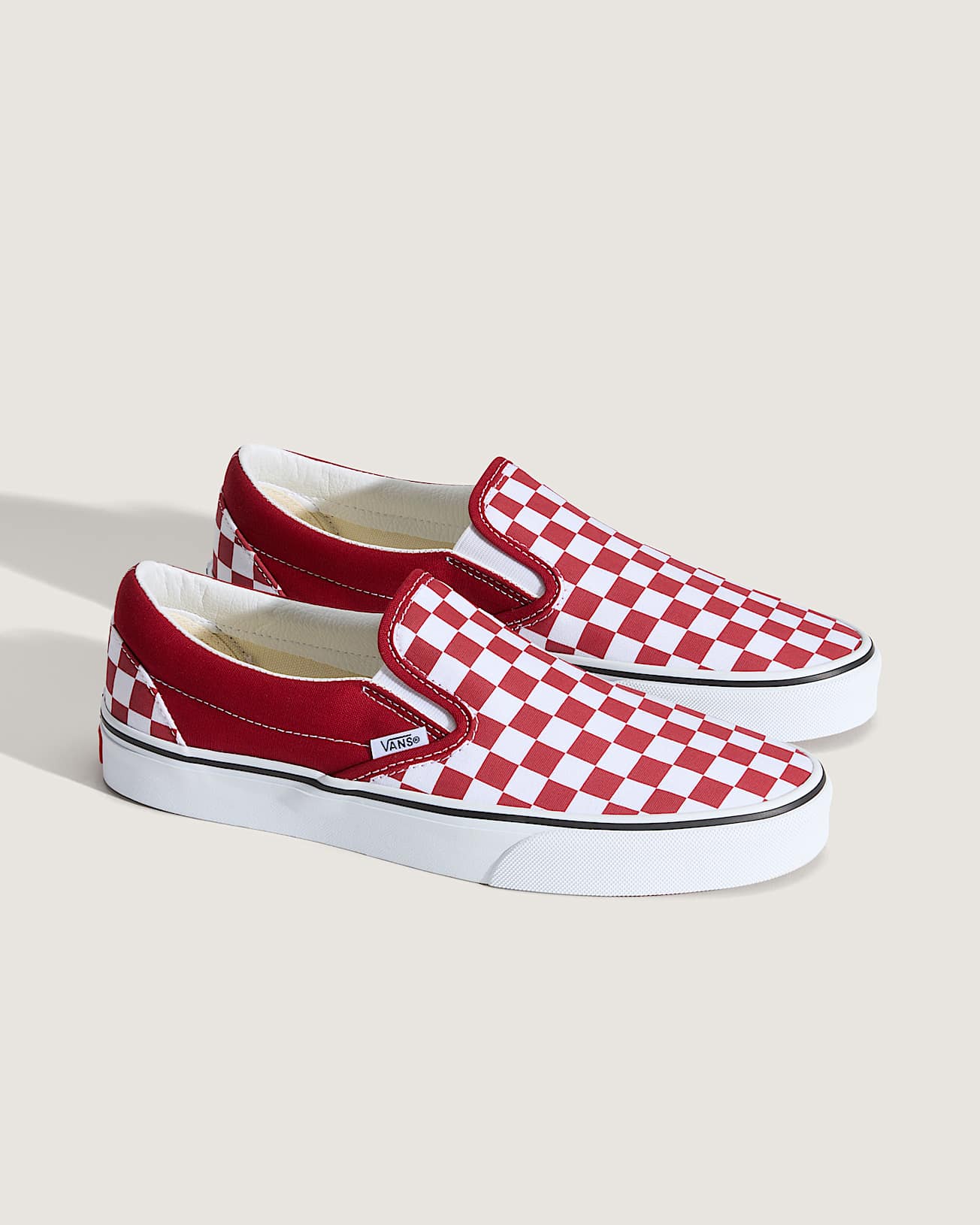SlipOn Checkerboard Schuhe VANS Rot ALT1