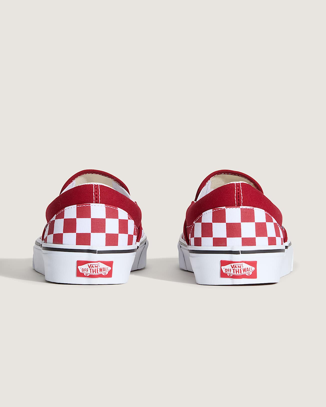 SlipOn Checkerboard Schuhe VANS Rot ALT3