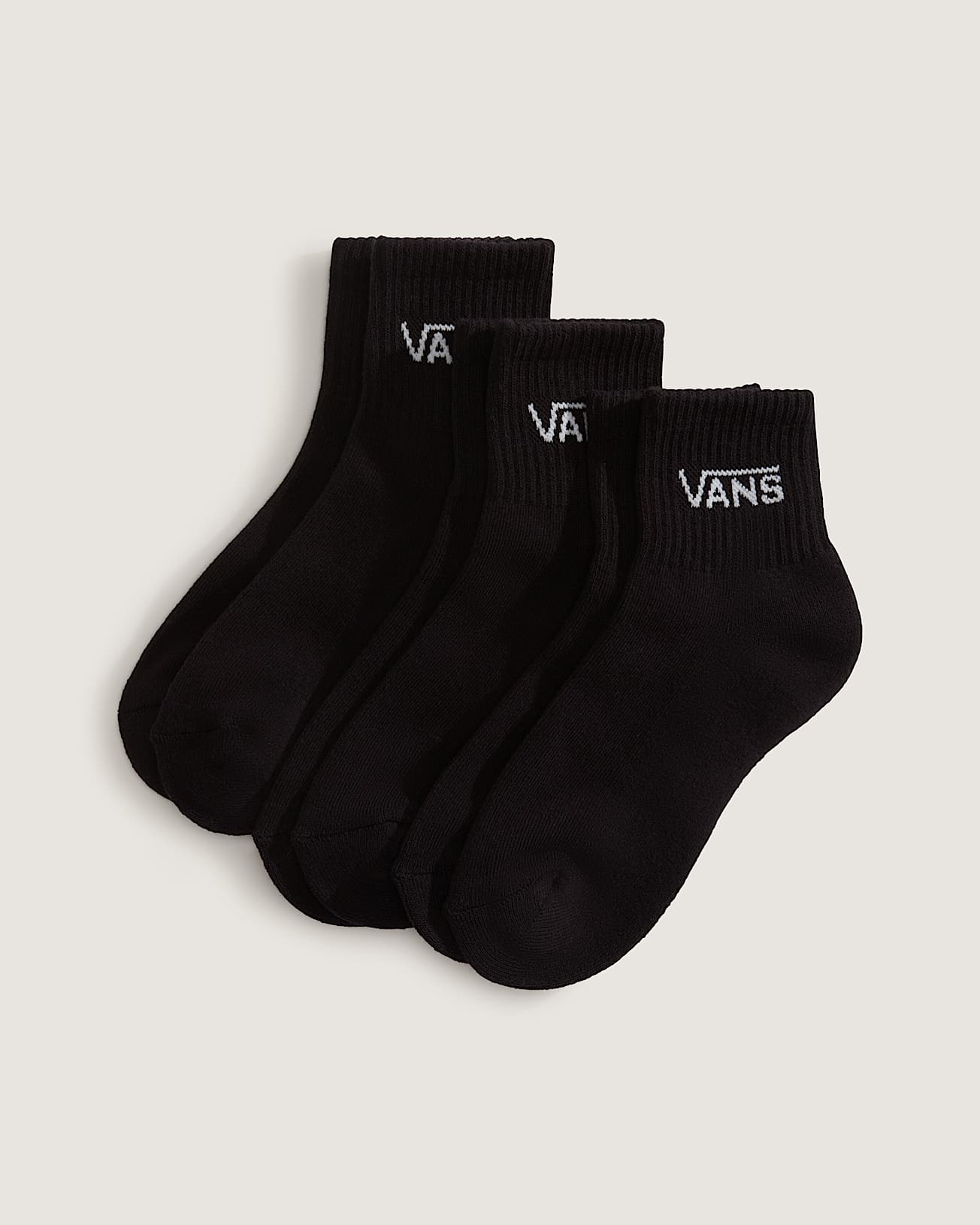 Kinder Classic Half Crew Socken 3 Paar VANS Schwarz HERO