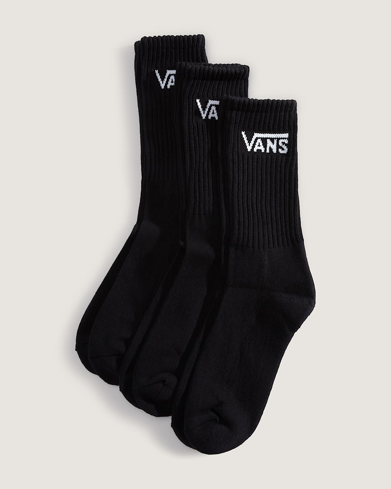 Classic Crew Socken 3 Paar VANS Schwarz HERO