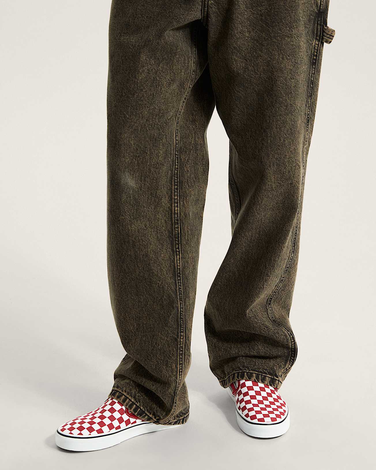 SlipOn Checkerboard Schuhe VANS Rot ALT4