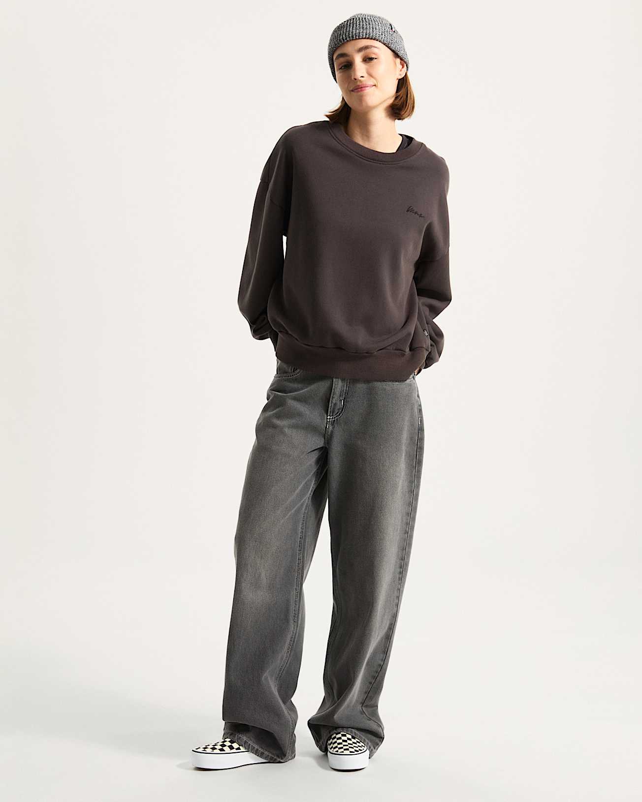 Retro RundhalsSweatshirt VANS Schwarz ALT4