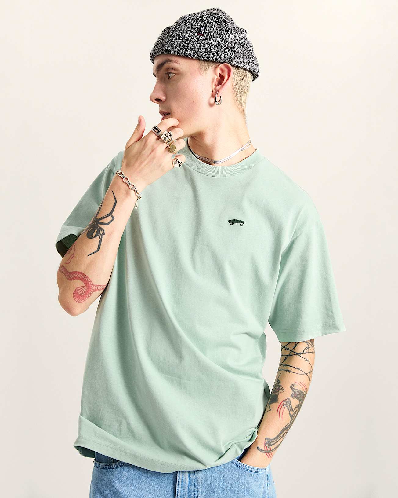 Salton Loose TShirt VANS Grn ALT2
