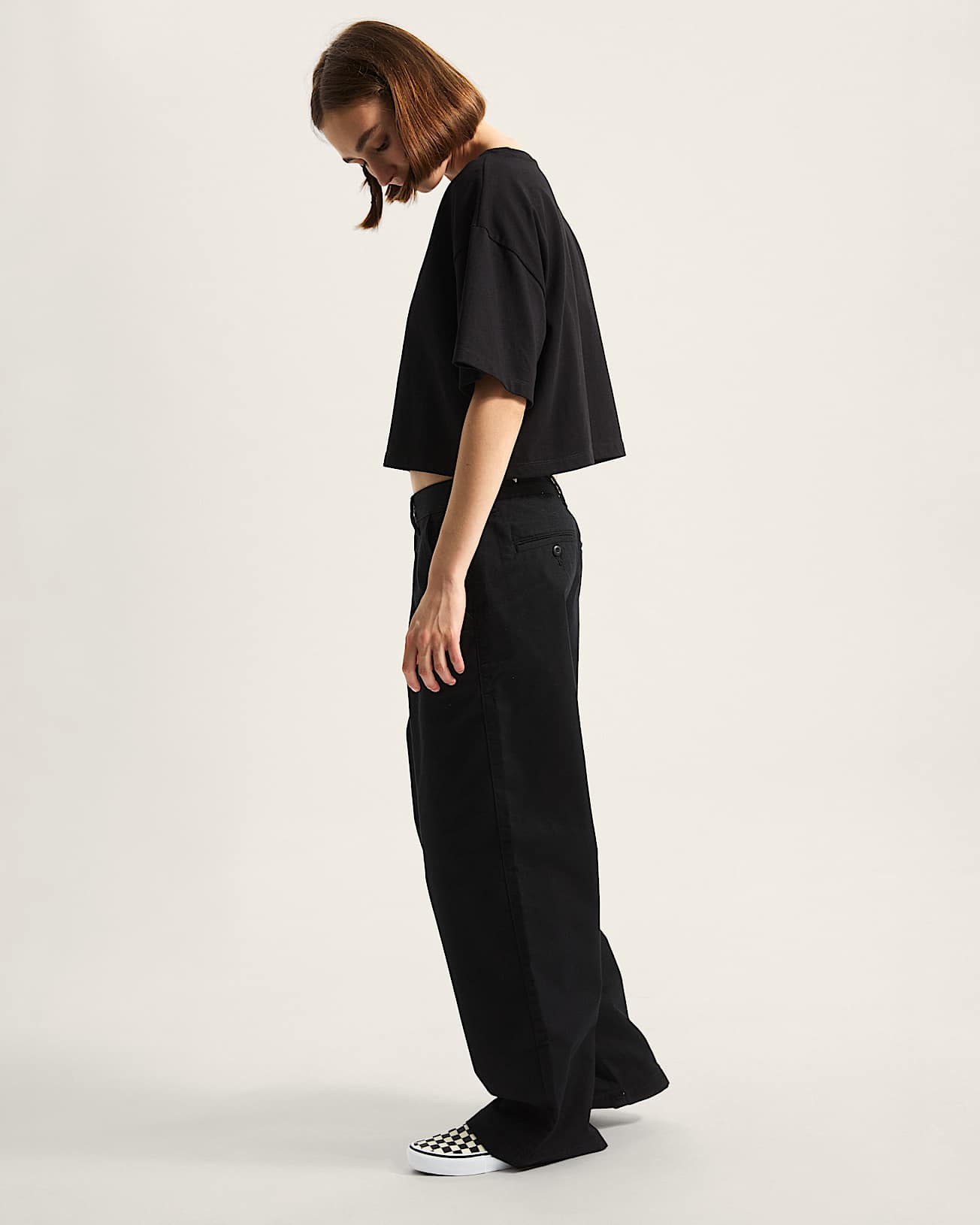 Salton Crop TShirt VANS Schwarz ALT5