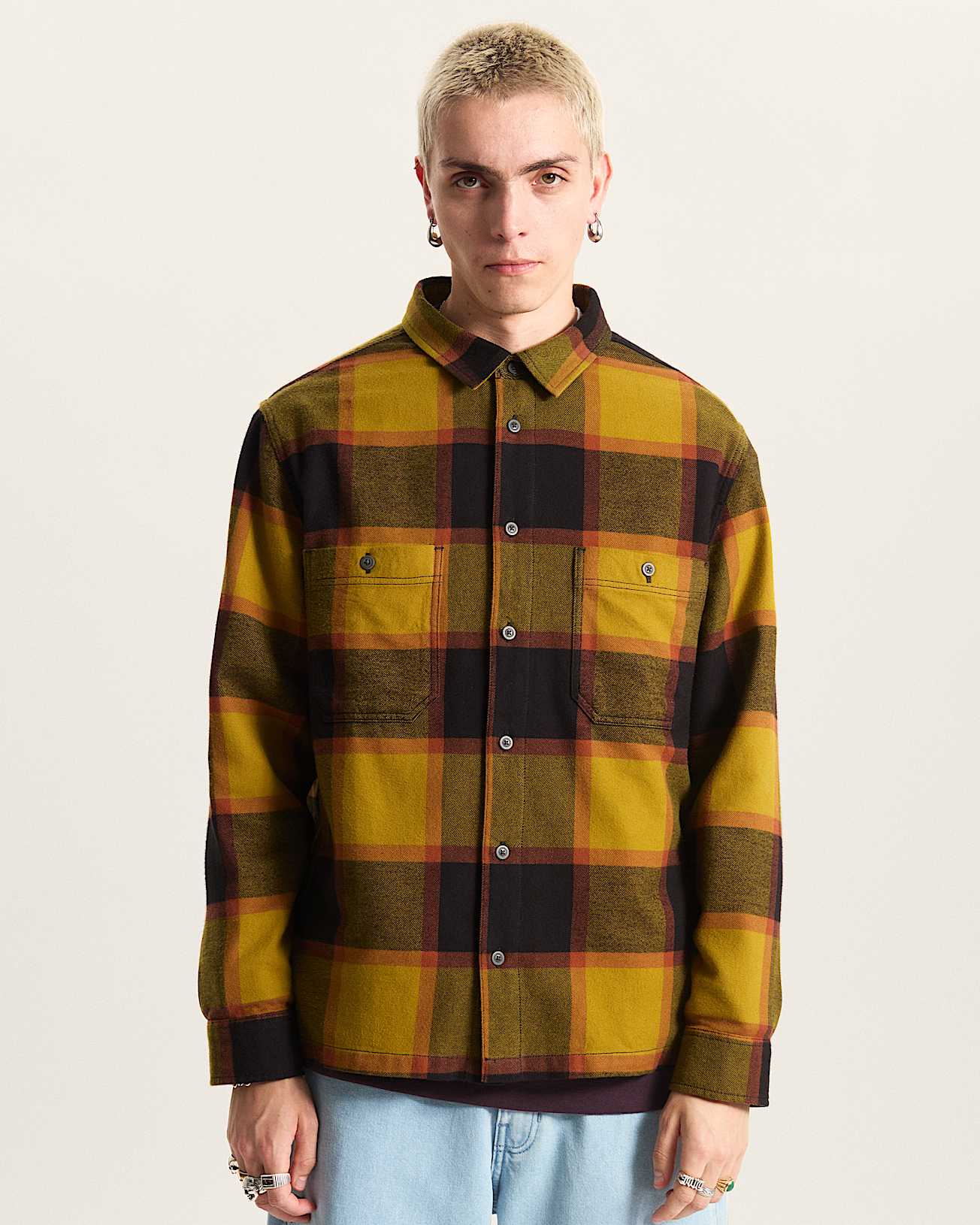 Camicia in flanella con motivo scozzese Larkspur VANS Oro ALT2