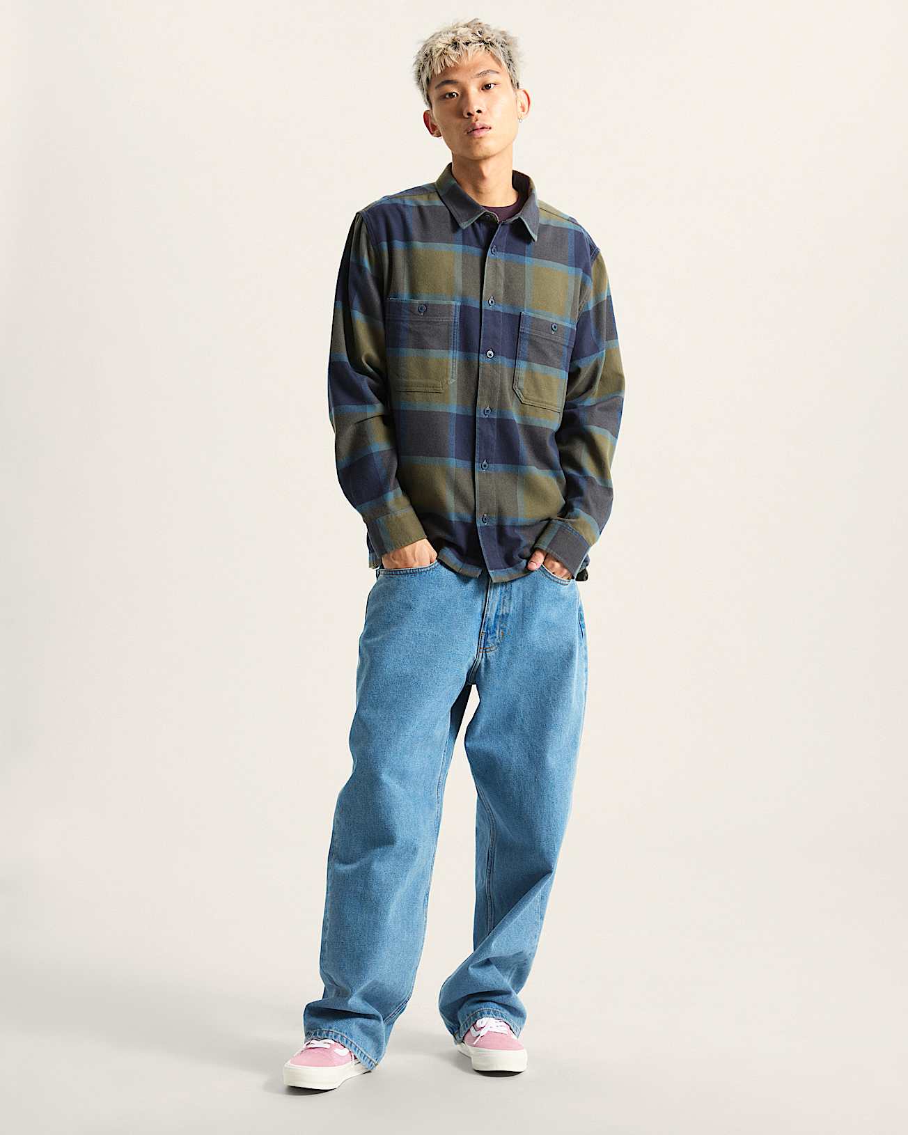 Larkspur Plaid Flanhellhemd VANS Schwarz ALT5