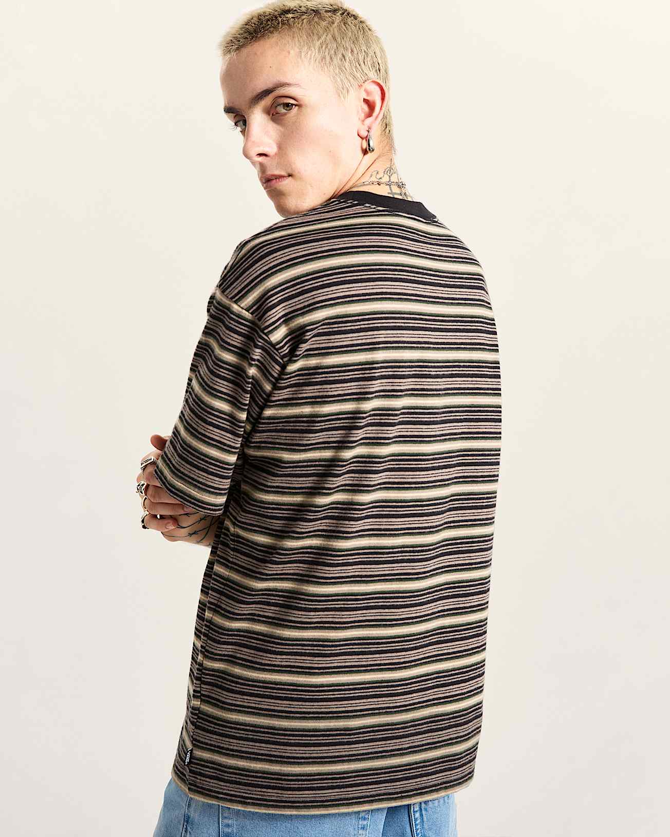 Cameron Stripe TShirt VANS Braun ALT5