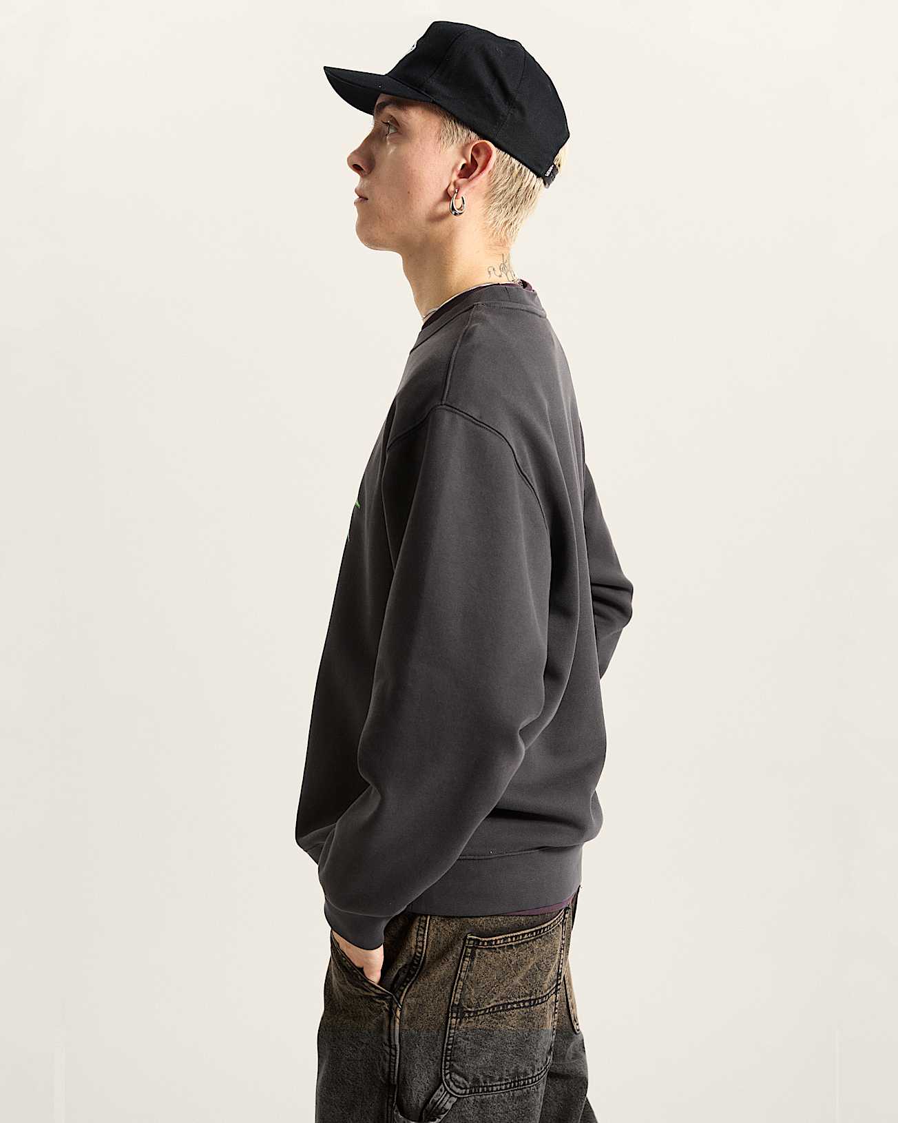 Star Checker Crew Sweatshirt VANS Schwarz ALT4