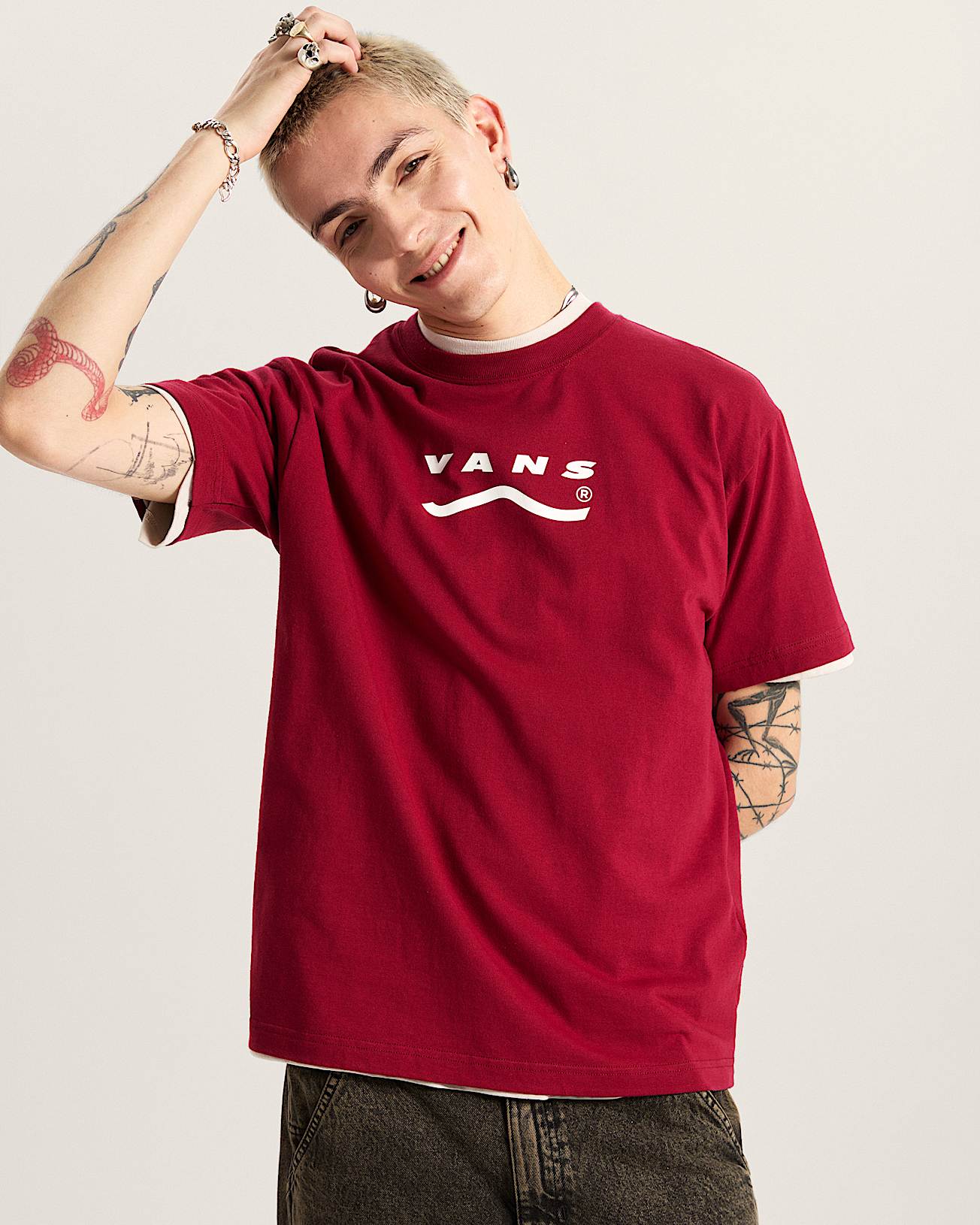 Tshirt Determined VANS Bordeaux ALT2