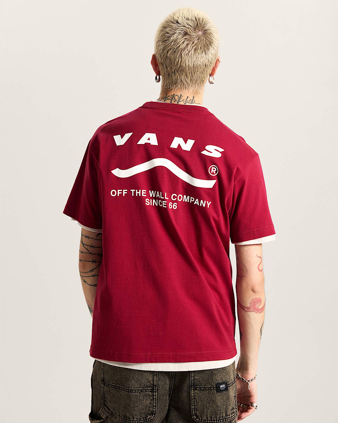 Tshirt Determined VANS Bordeaux ALT3