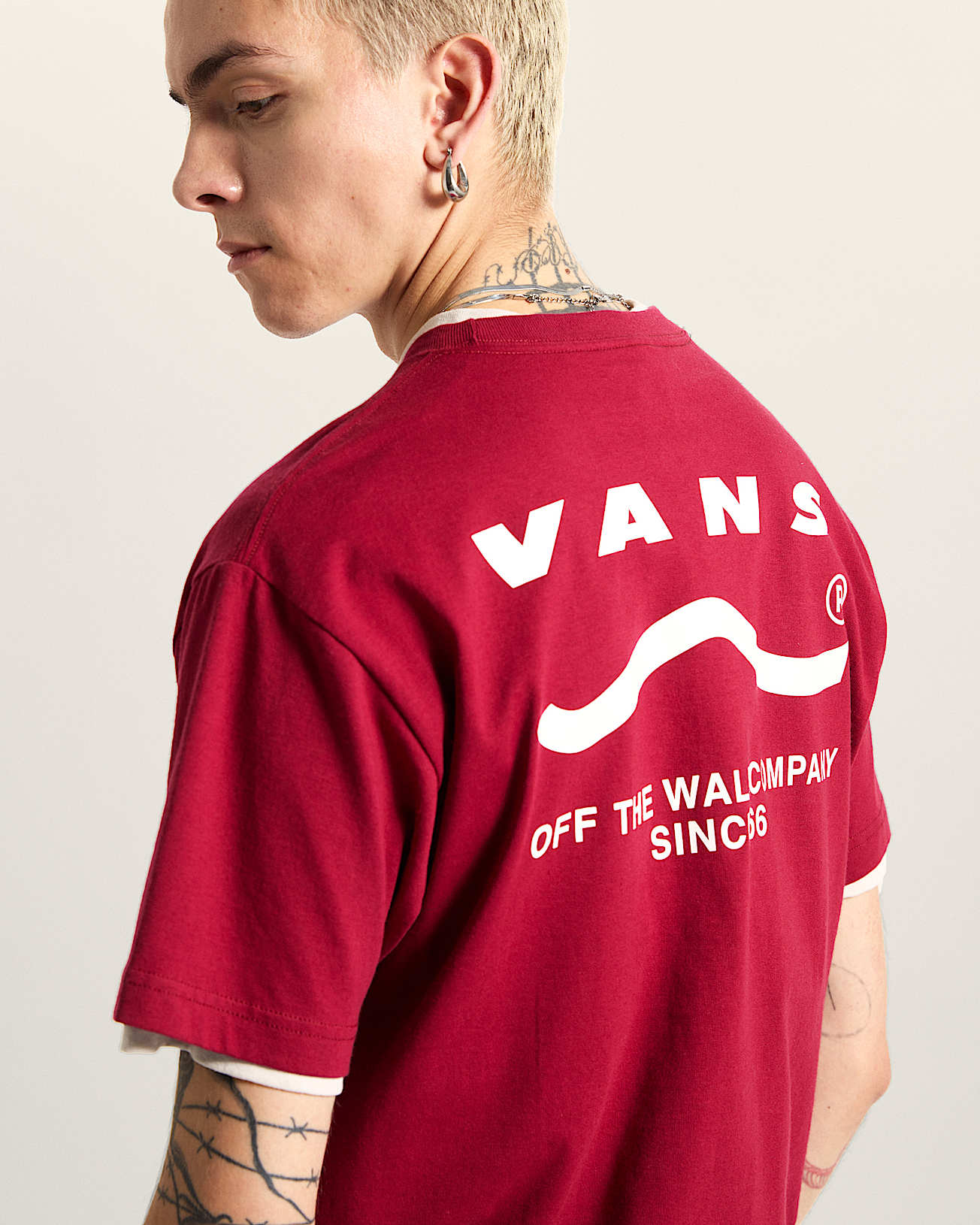 Tshirt Determined VANS Bordeaux ALT4