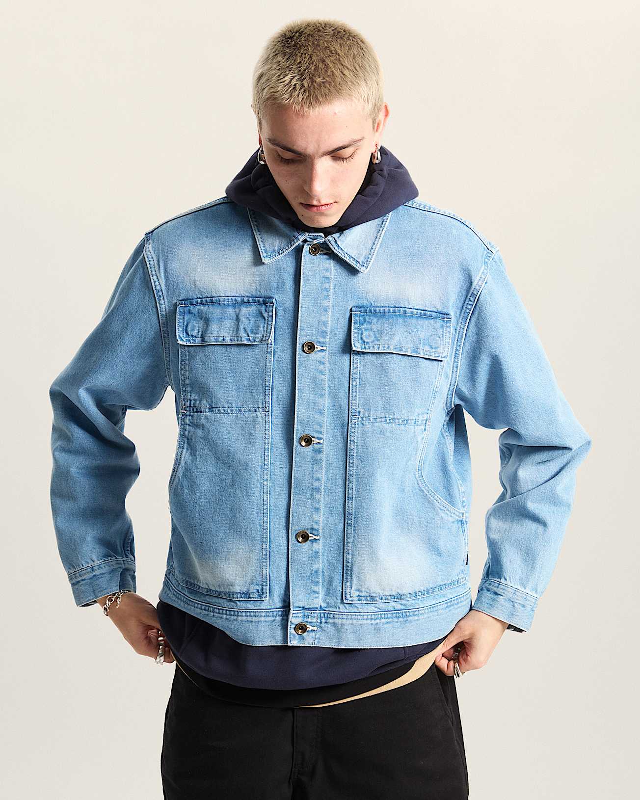 Premium Mcavoy Trucker Jacket VANS Blue ALT2
