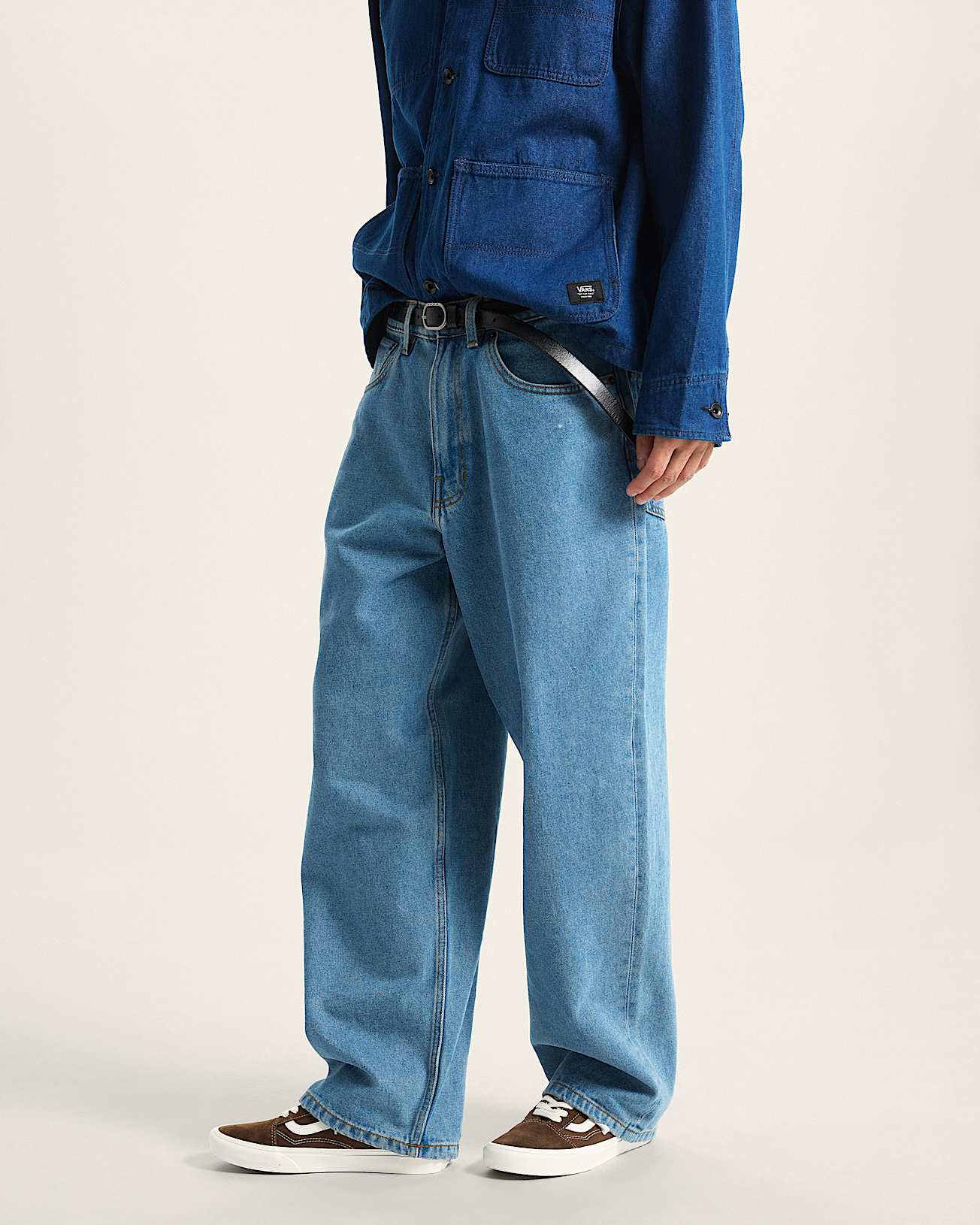Pantalon en denim baggy Check-5 - 5
