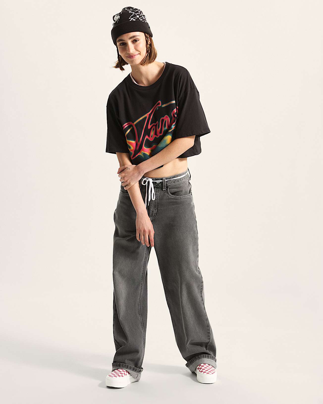 Afterburn Crop TShirt VANS Black ALT5