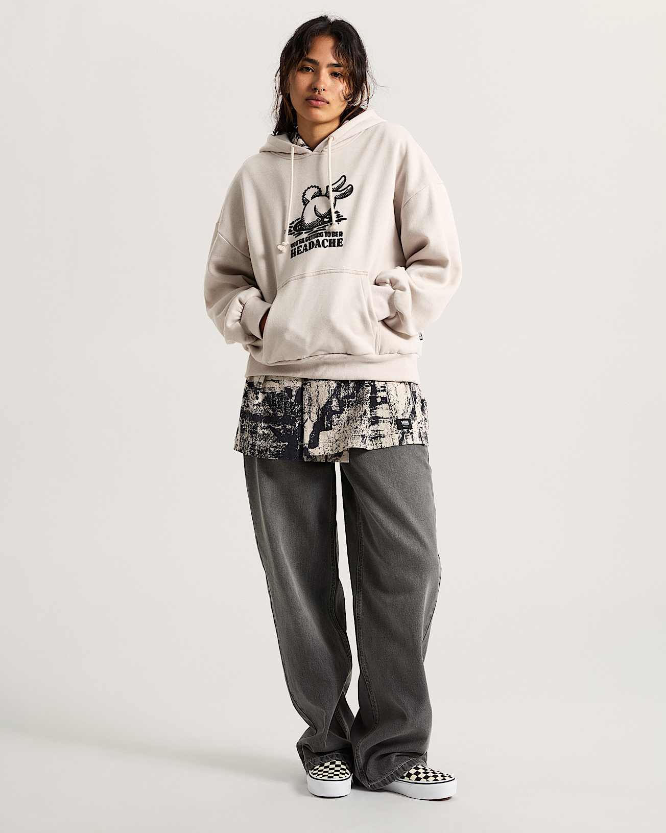 Down The Rabbit HoleHoodie VANS Beige ALT4