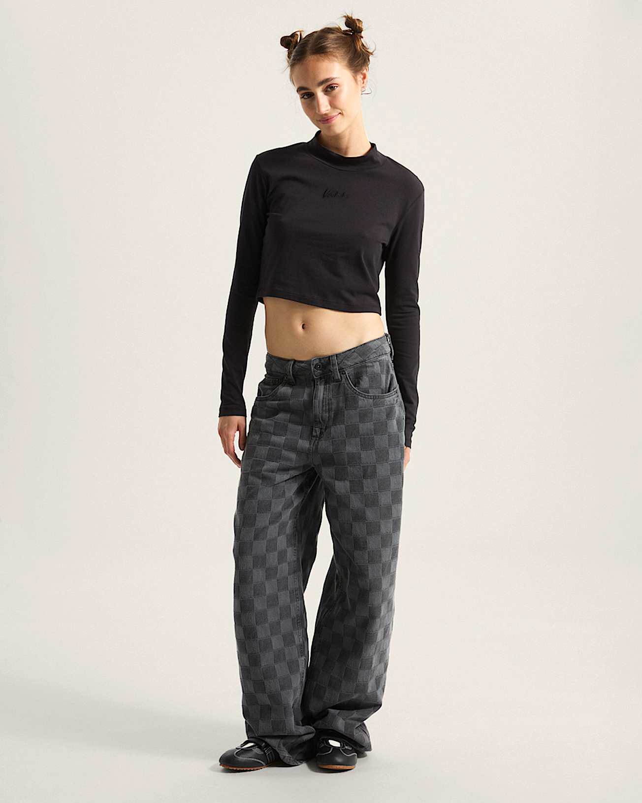 Script Mini Mock TShirt VANS Schwarz ALT4