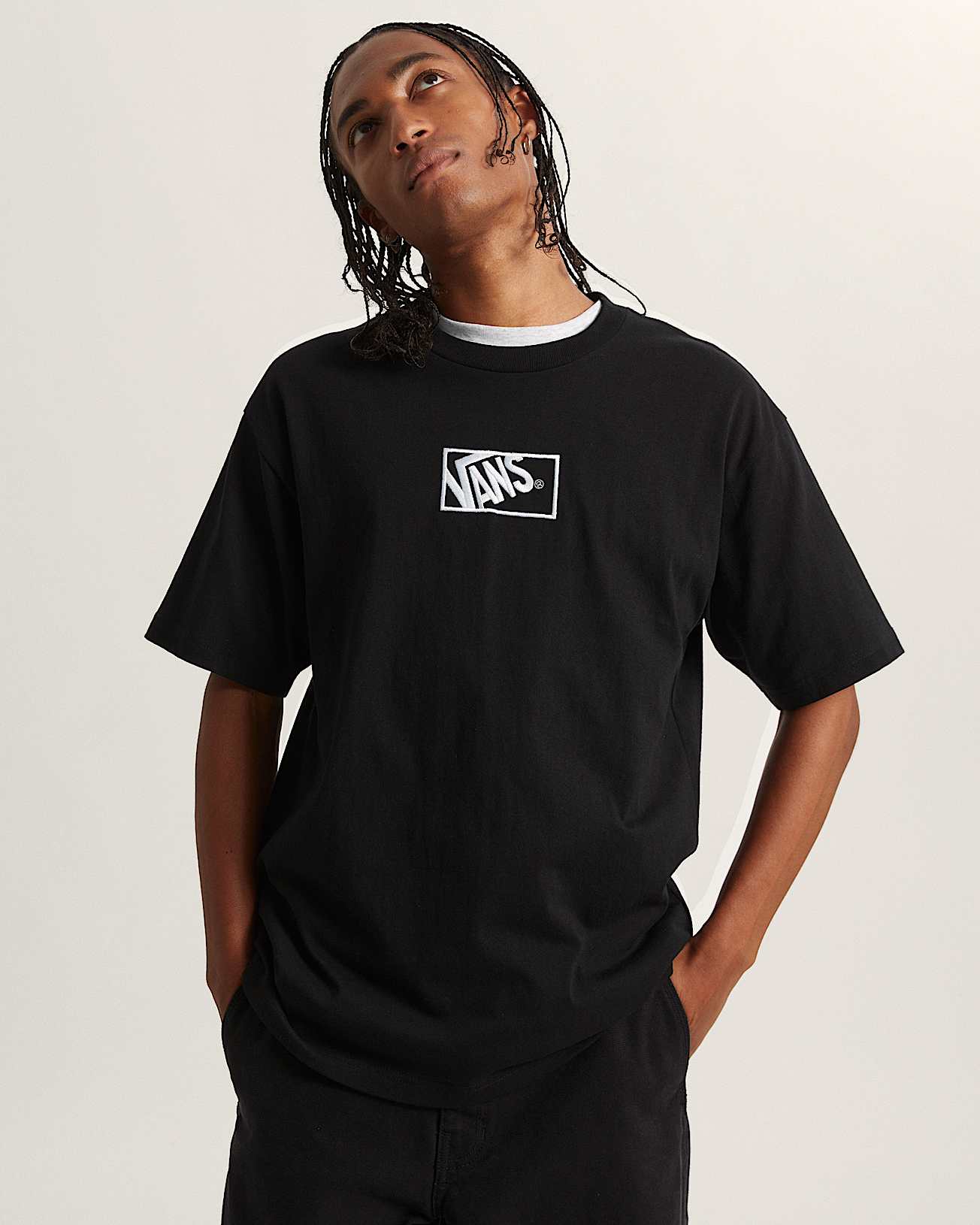 Blocked Box Lockeres TShirt VANS Schwarz ALT2