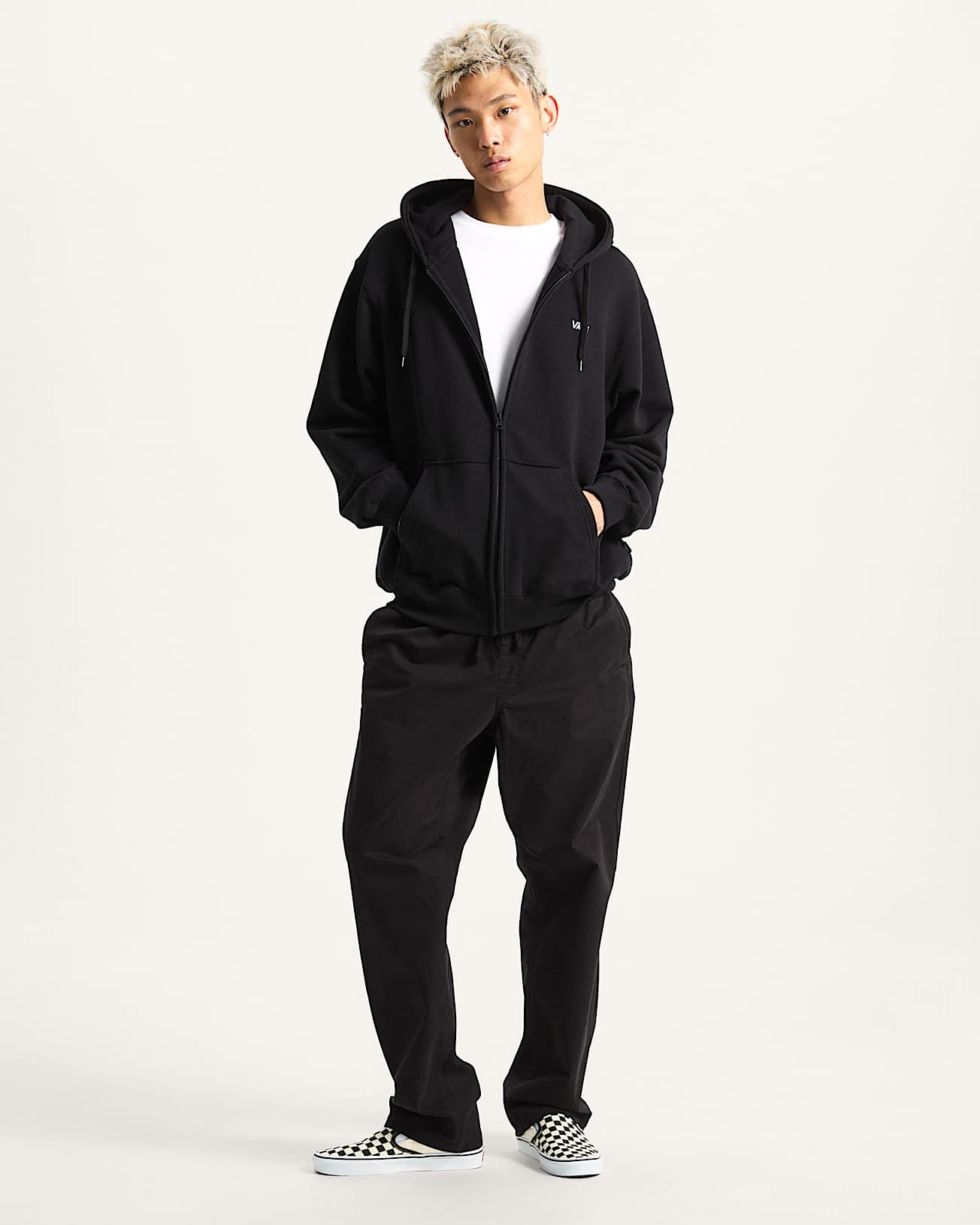 Left Chest II Logo Hoodie VANS Schwarz ALT4