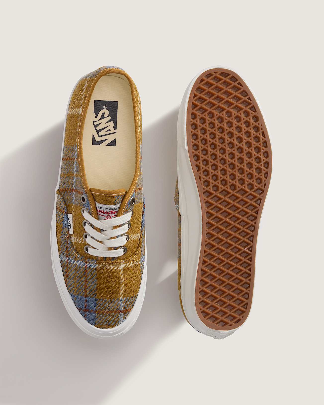 Premium Authentic Harris Tweed Schuhe VANS Beige ALT2