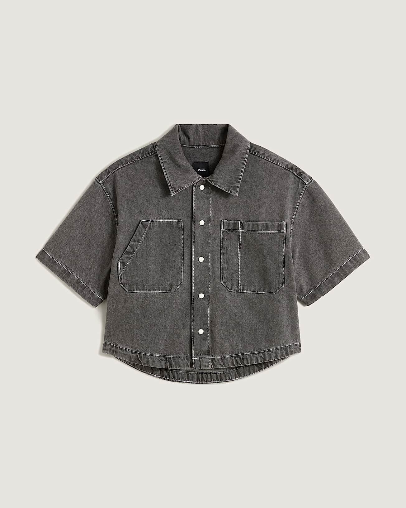 Natalie Denim Button Up Hemd VANS Grau HERO