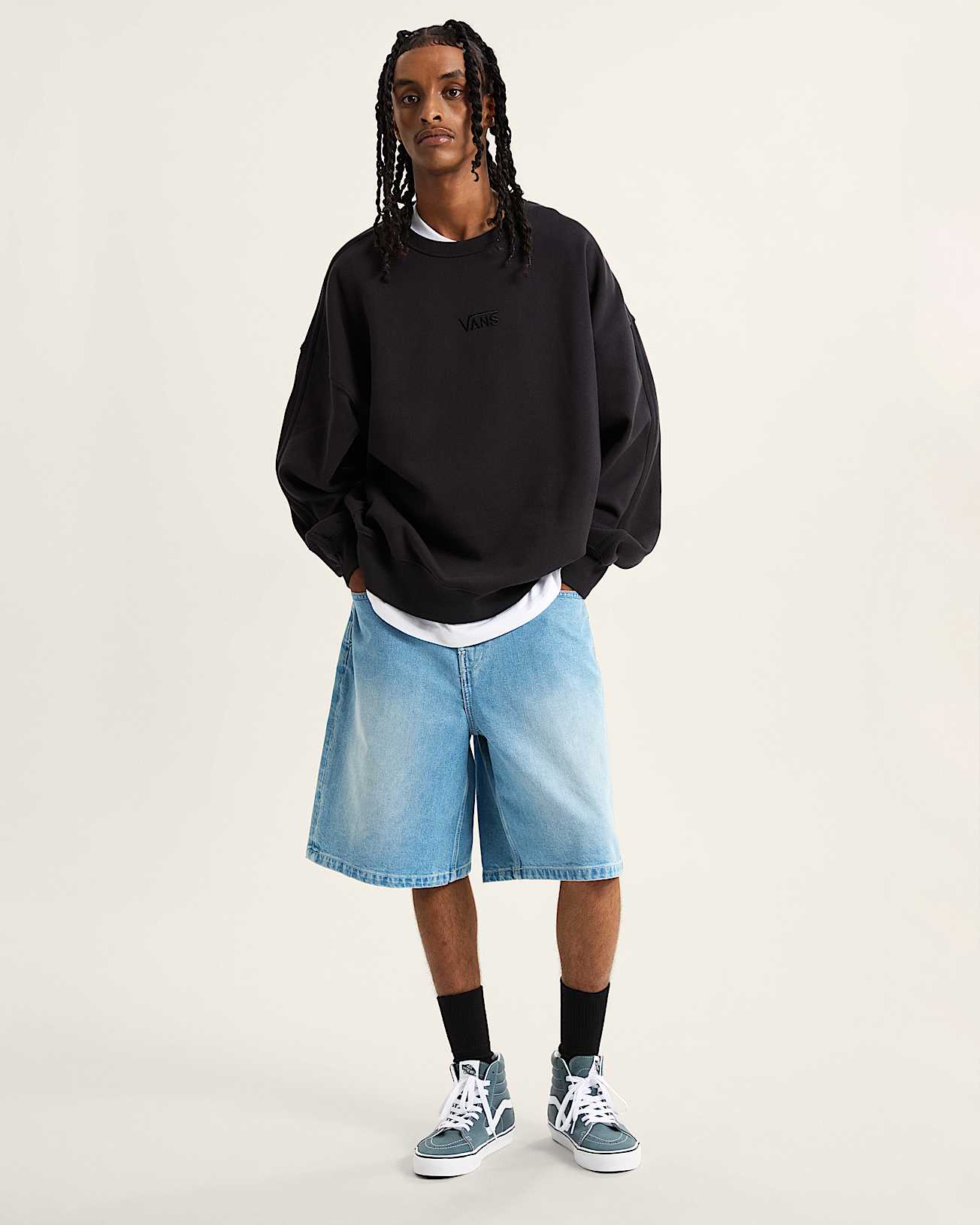 Premium Logo Crew Sweatshirt VANS Schwarz ALT5