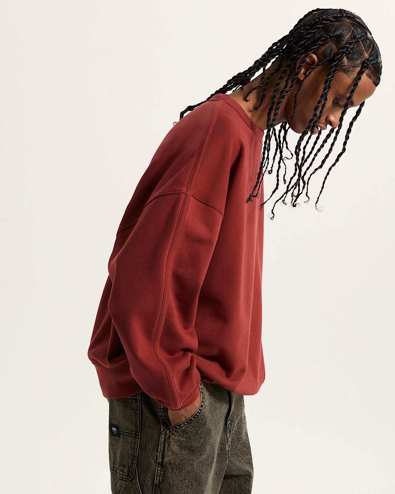 Style 76 RundhalsSweatshirt VANS Bordeaux ALT4