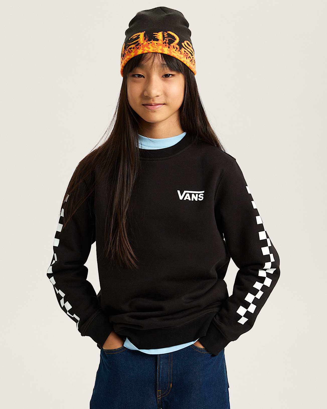 Sweat Exposition Check Enfant 814 ans VANS Noir ALT6