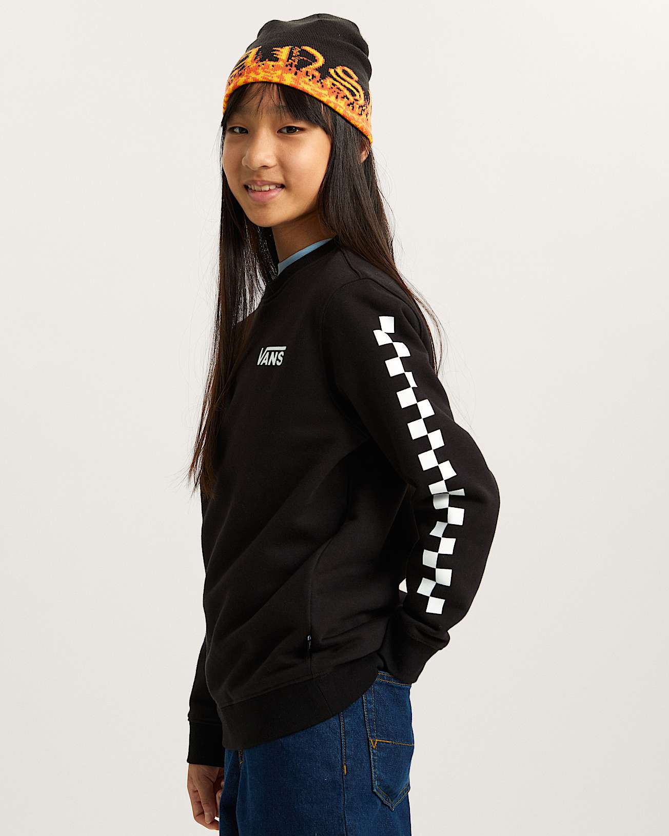 Sweat Exposition Check Enfant 814 ans VANS Noir ALT8