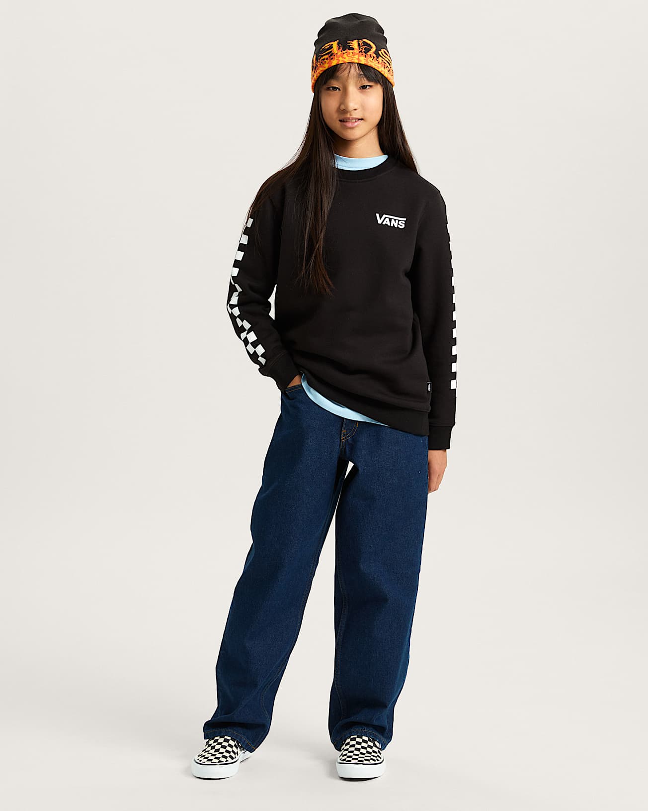 Sweat Exposition Check Enfant 814 ans VANS Noir ALT9