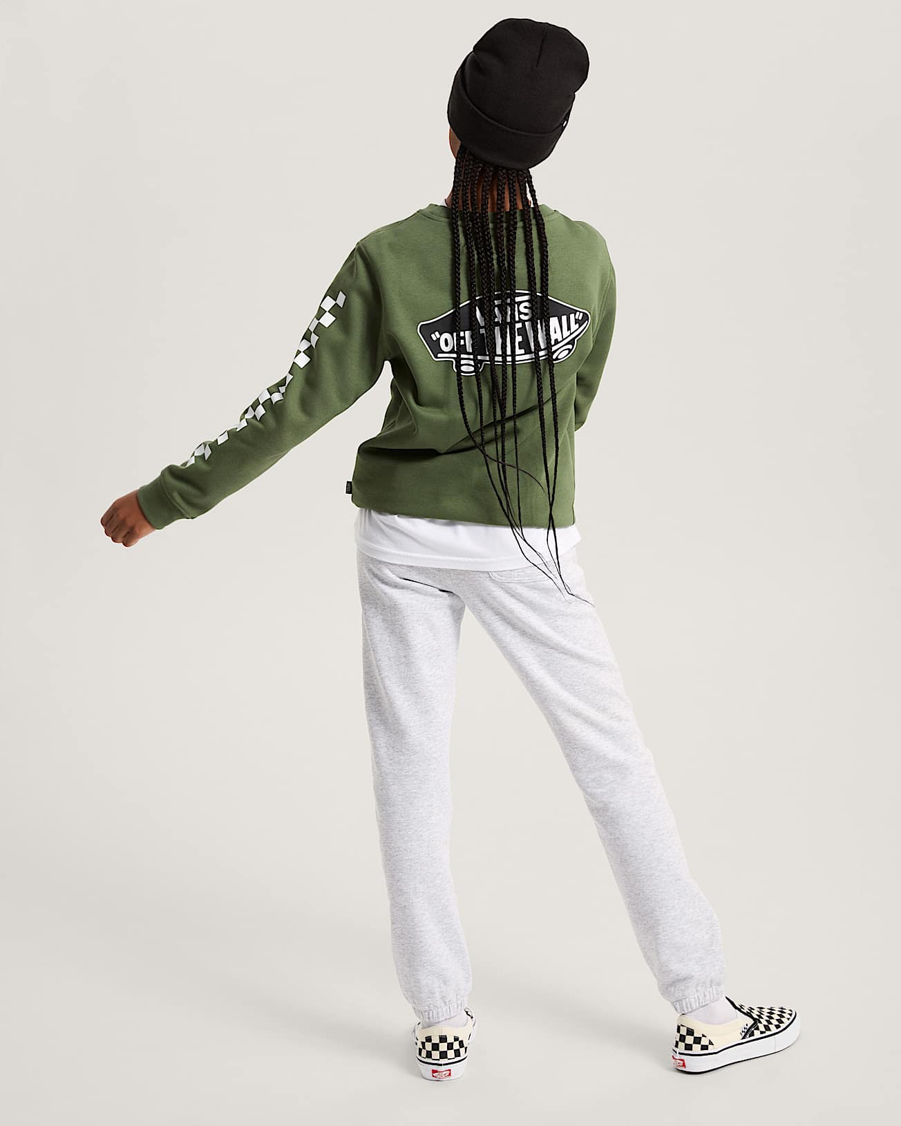 Camisola Exposition Check para criana 814 anos VANS Verde ALT7