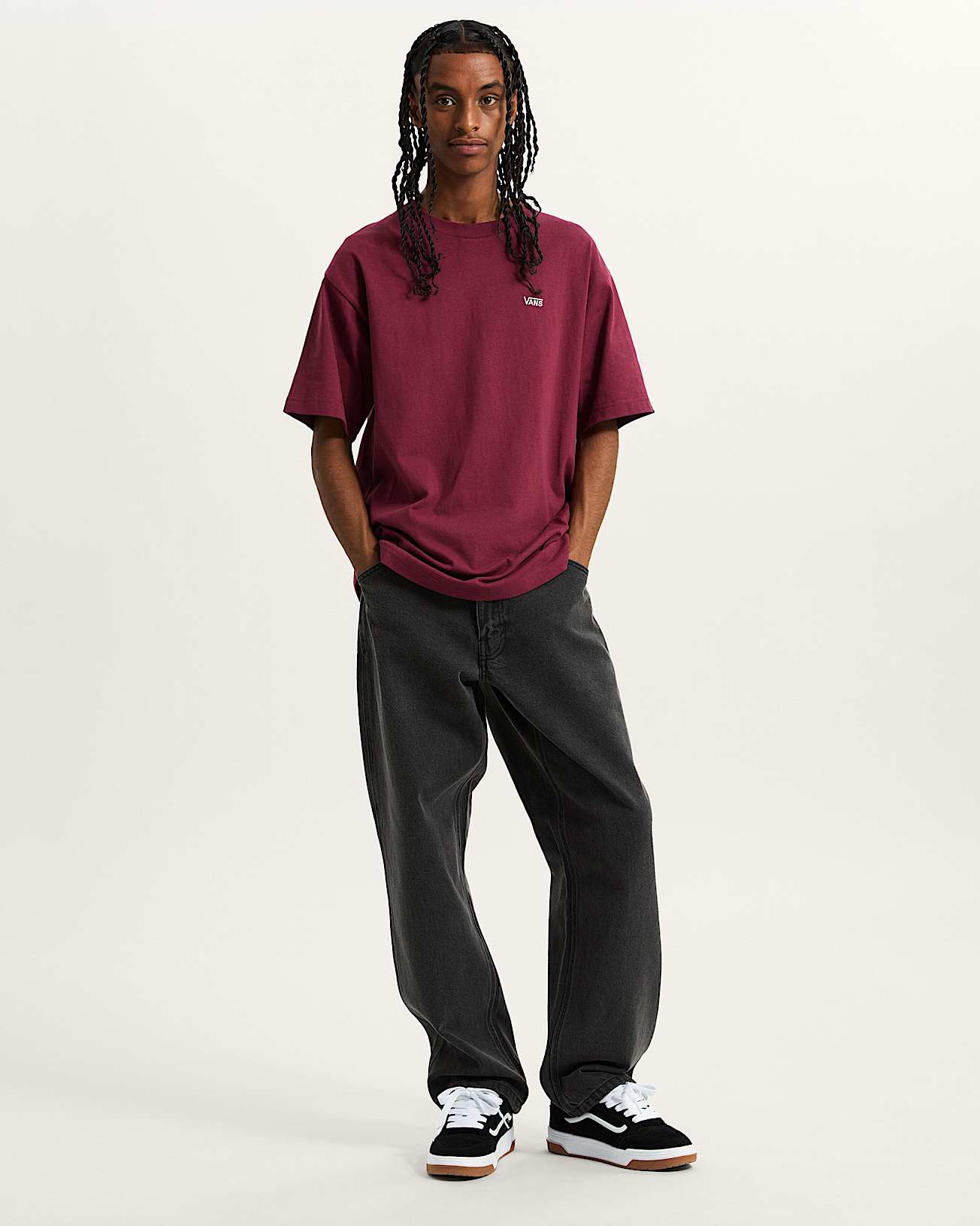 Left Chest Logo II TShirt VANS Bordeaux ALT4