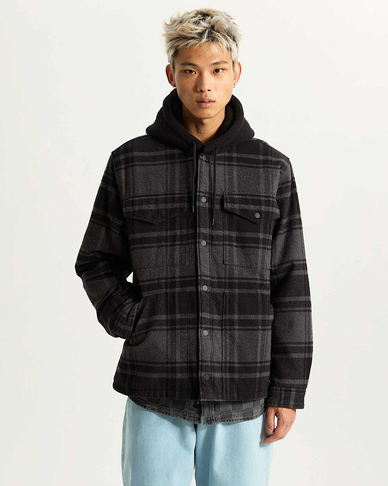Surchemise  capuche Plaid Piedmont VANS Noir ALT2