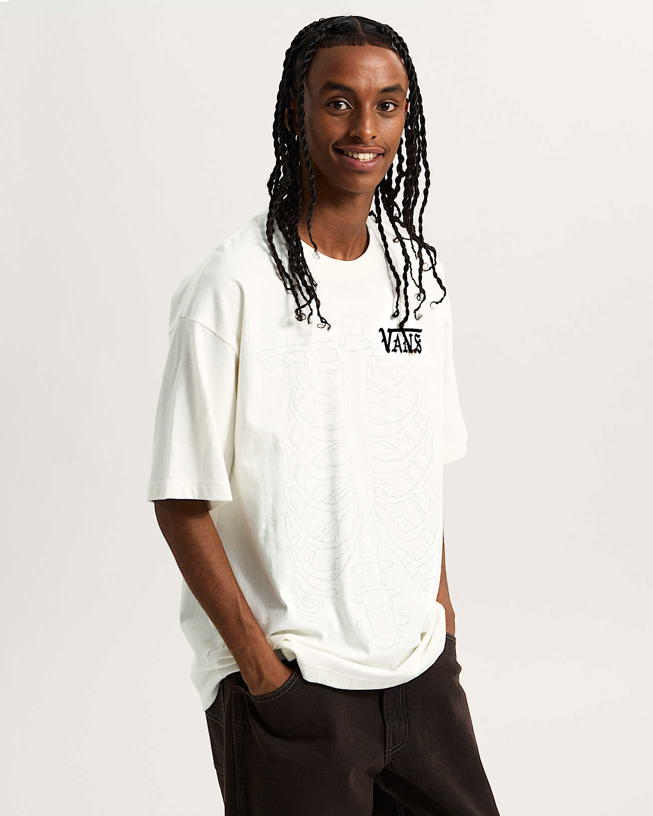 Ribcage Reversible Tee VANS Wit ALT2