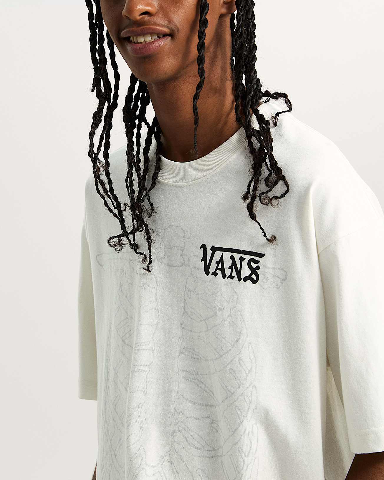 Ribcage Reversible Tee VANS Wit ALT5