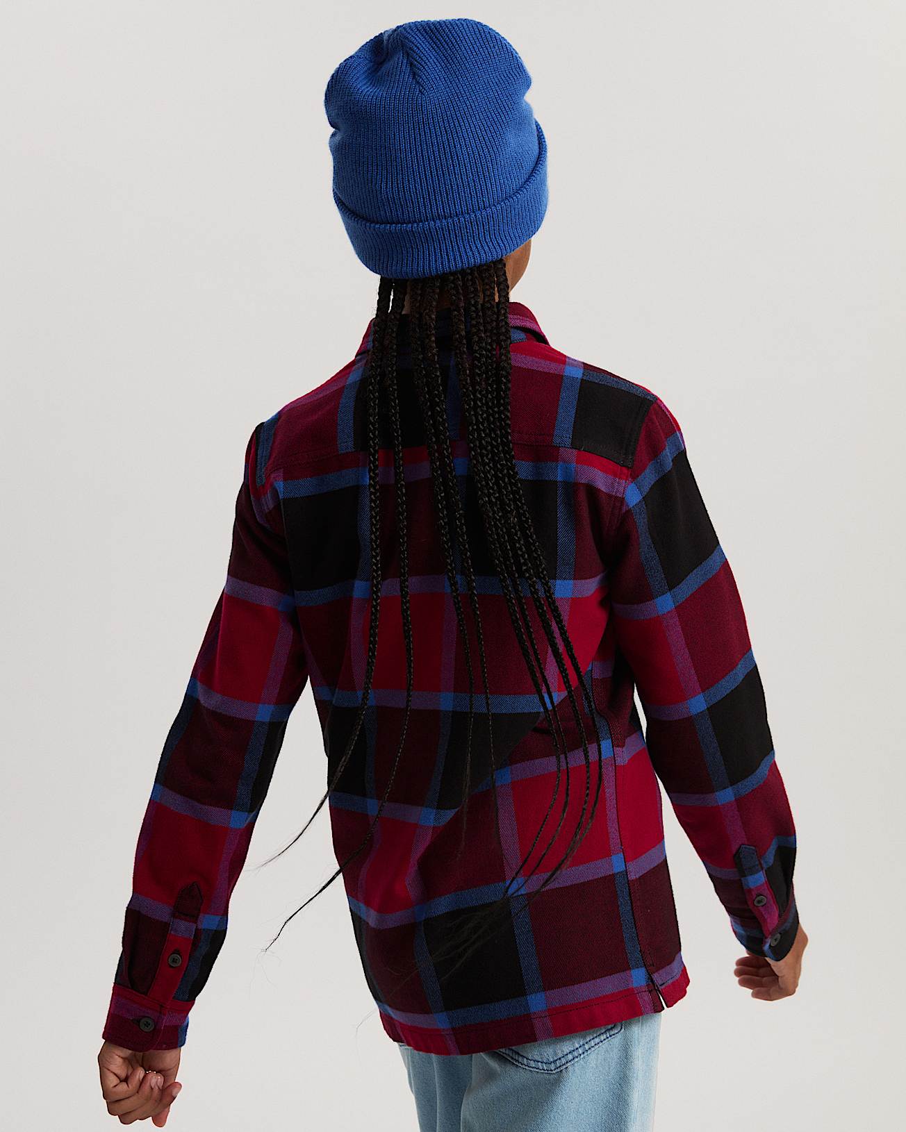Kids Larkspur Flannel Shirt 814 Years VANS Burgundy ALT7