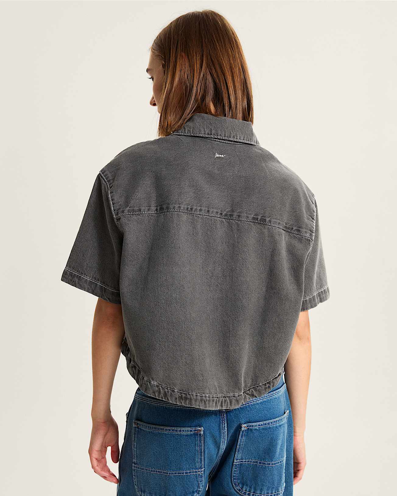 Natalie Denim Button Up Hemd VANS Grau ALT3