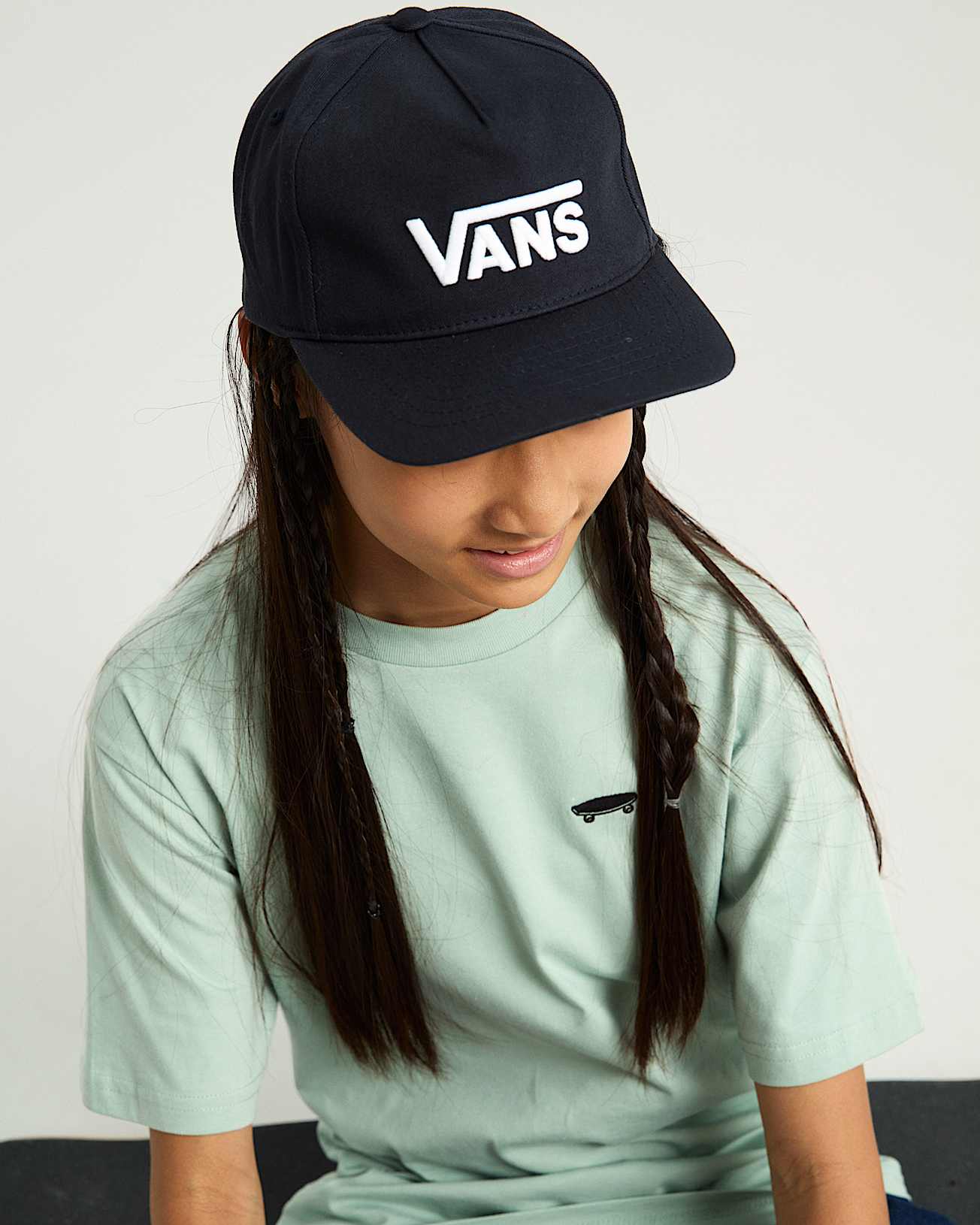 Kinder Drop V Logo Mtze VANS Blau ALT3