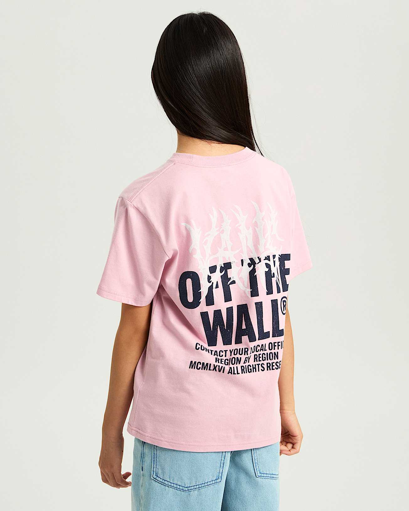 Kids Metal Wall TShirt 814 Years VANS Pink ALT7