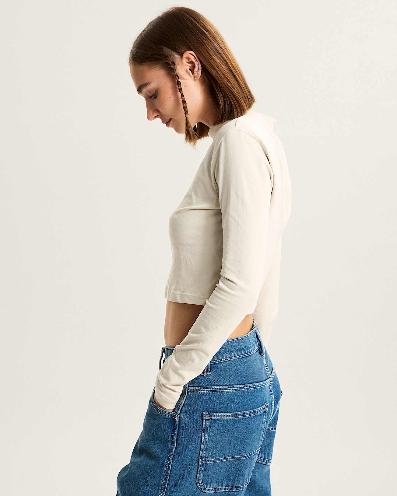 Script Mini Mock TShirt VANS Beige ALT4