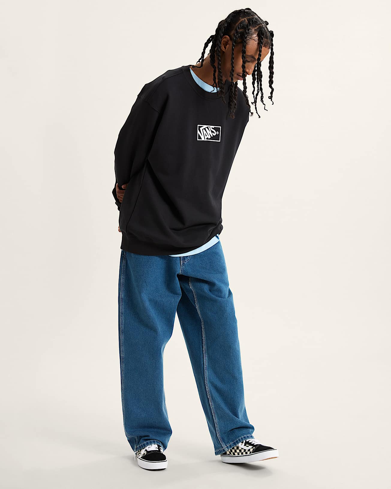 Blocked Box Crew Sweatshirt VANS Schwarz ALT5