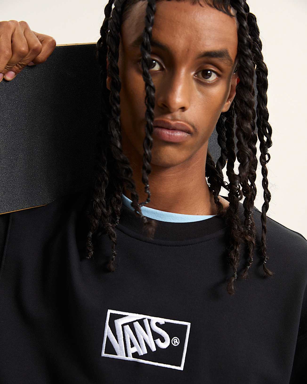 Blocked Box Crew Sweatshirt VANS Schwarz ALT6