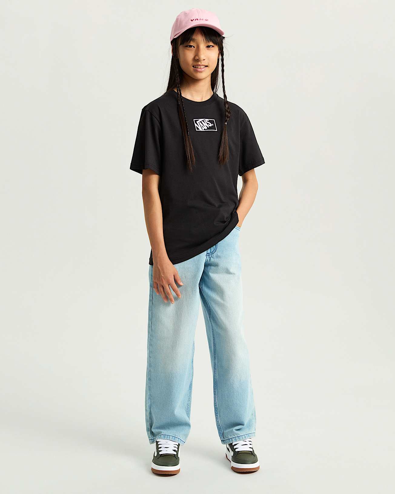 Kinder Blocked Box TShirt 814 Jahre VANS Schwarz ALT4