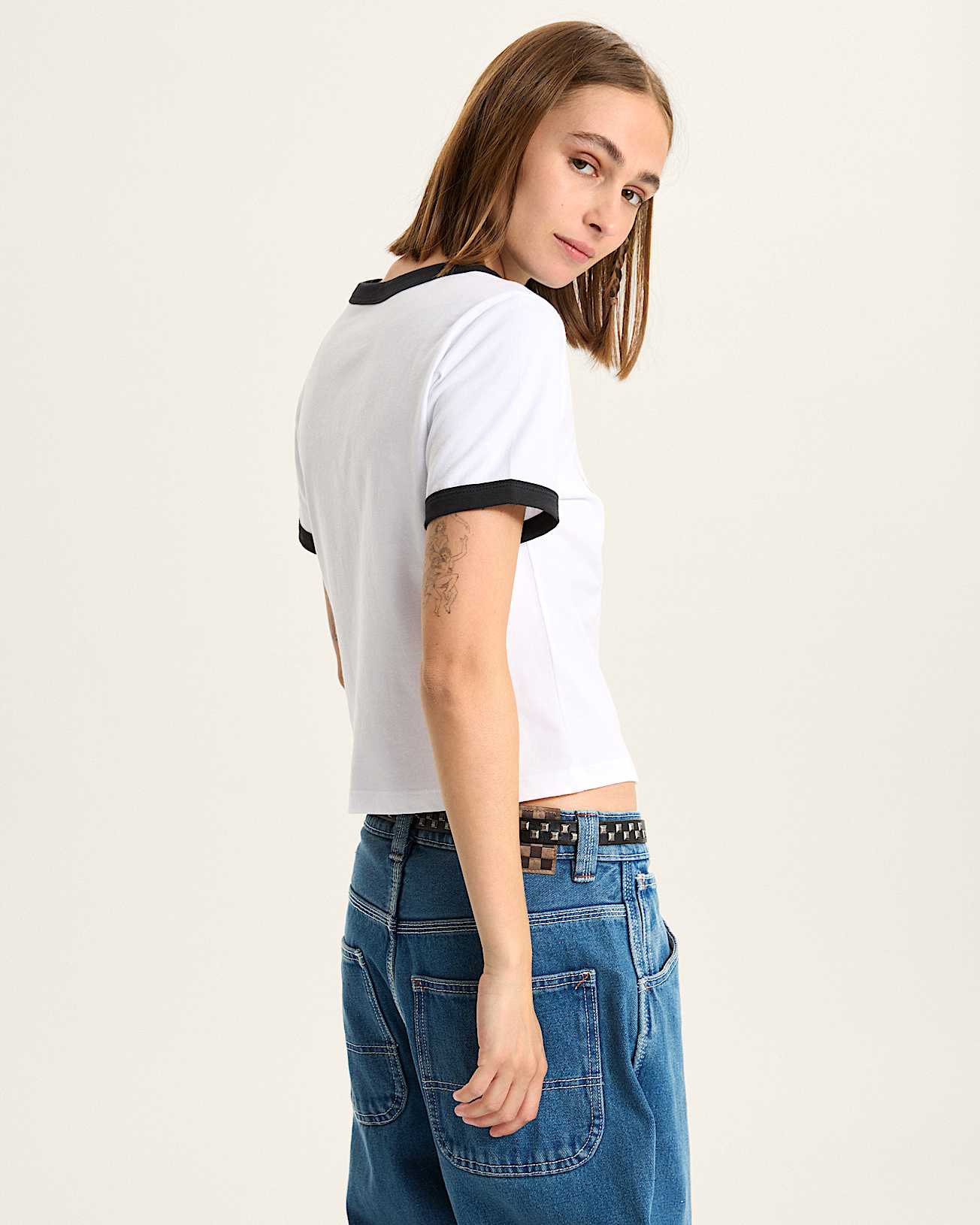 Tshirt Leopard Oval Ringer VANS Noir ALT3