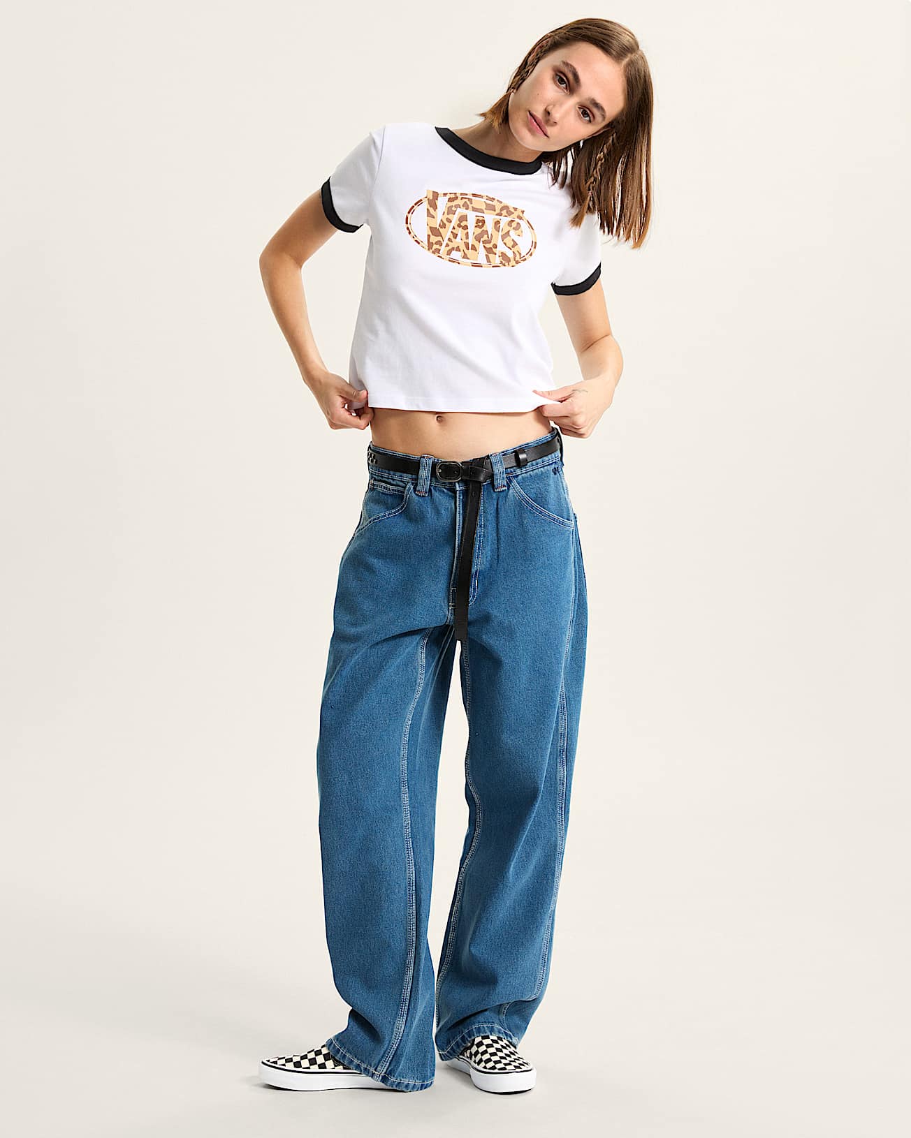 Tshirt Leopard Oval Ringer VANS Noir ALT4