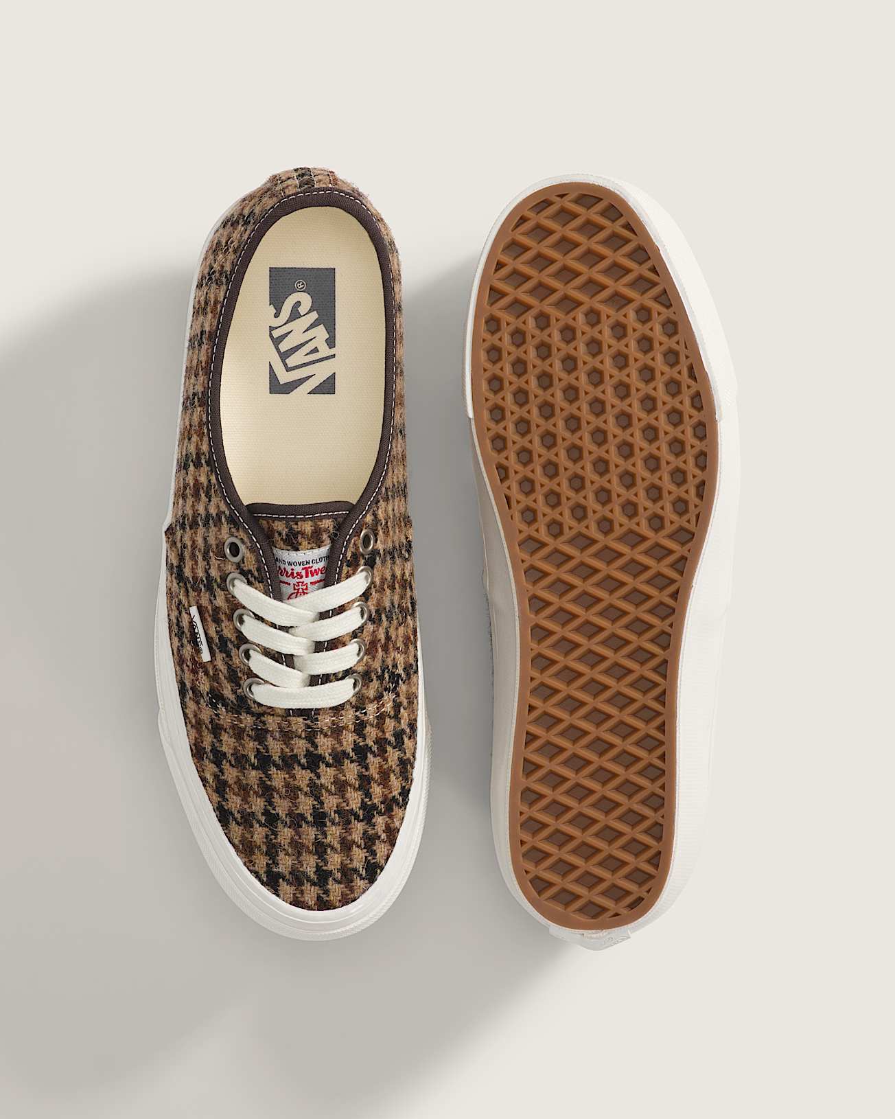 Premium Authentic Harris Tweed Schuhe VANS Braun ALT2
