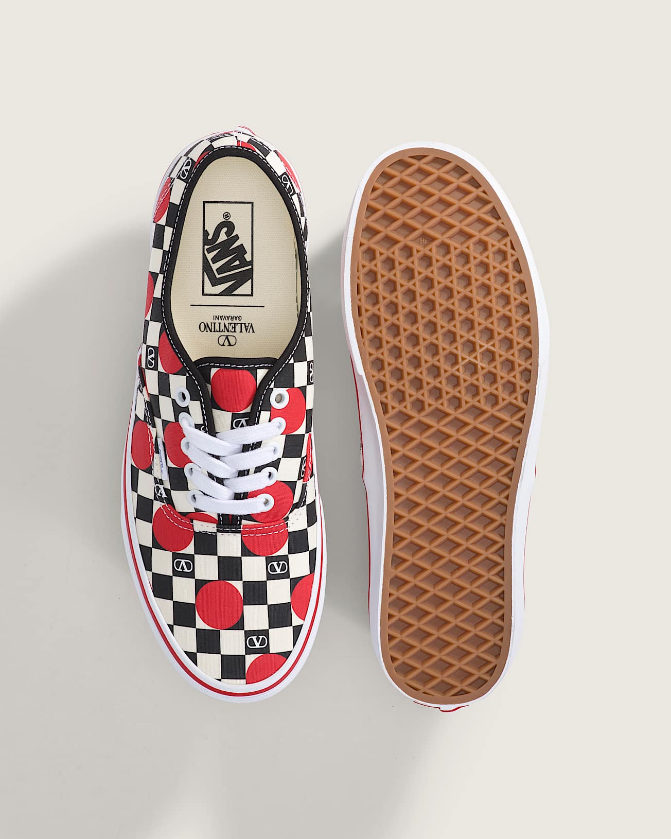 Valentino Garavani and Vans Authentic Checkerboard VANS Black ALT3